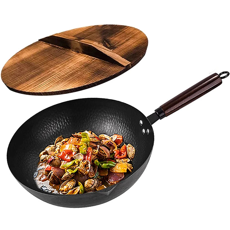 Wok à induction en nid d'abeilles - HIKAGE 32cm La maison du wok